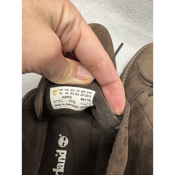 Timberland womens 6.5 Courmayeur Chukka leather Brown LugSole Chunky Ankle boot - Picture 5 of 7